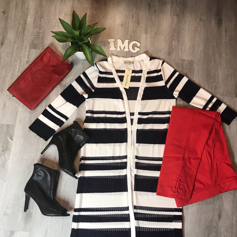 NWT - Ana & Kate Striped Cardigan